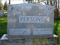 Persons, Henry J. and Ann (McMahon)